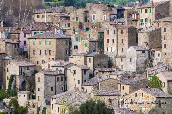 Alte Häuser, Sorano, Toskana