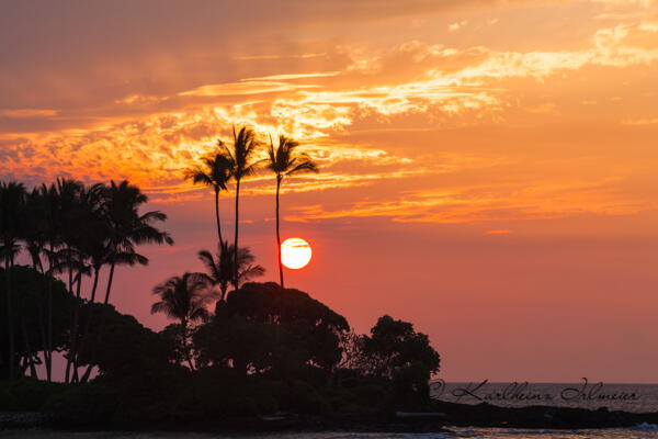 Sonnenuntergang an der Kohala Coast, Big Island, Hawaii