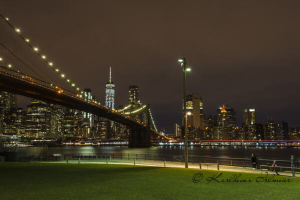 Brooklyn Bridge, One World Trade Center, New York City