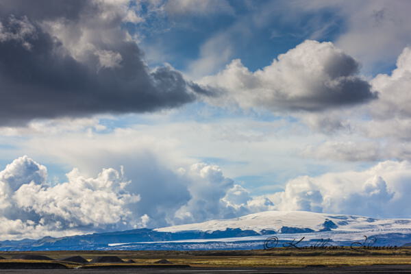 Myrdalsjökull mit Vulkan Katla, Sudurland, Südisland, Island