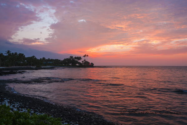 Sonnenuntergang an der Kohala Coast, Big Island, Hawaii